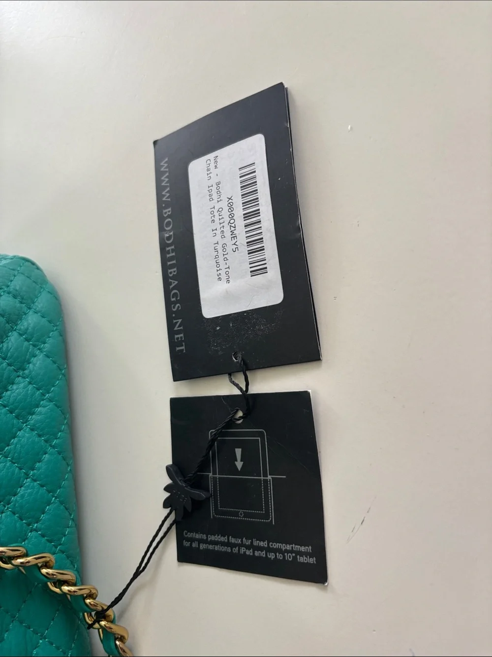 NWT Bodhi Turquoise Leather Bag